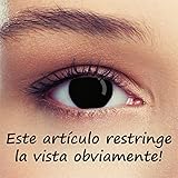 Designlenses, Dos lentillas de color negro totalmente para Halloween zombie disfraz lentes sin dioprtías/corregir + gratis caso de lente „Blind Black'