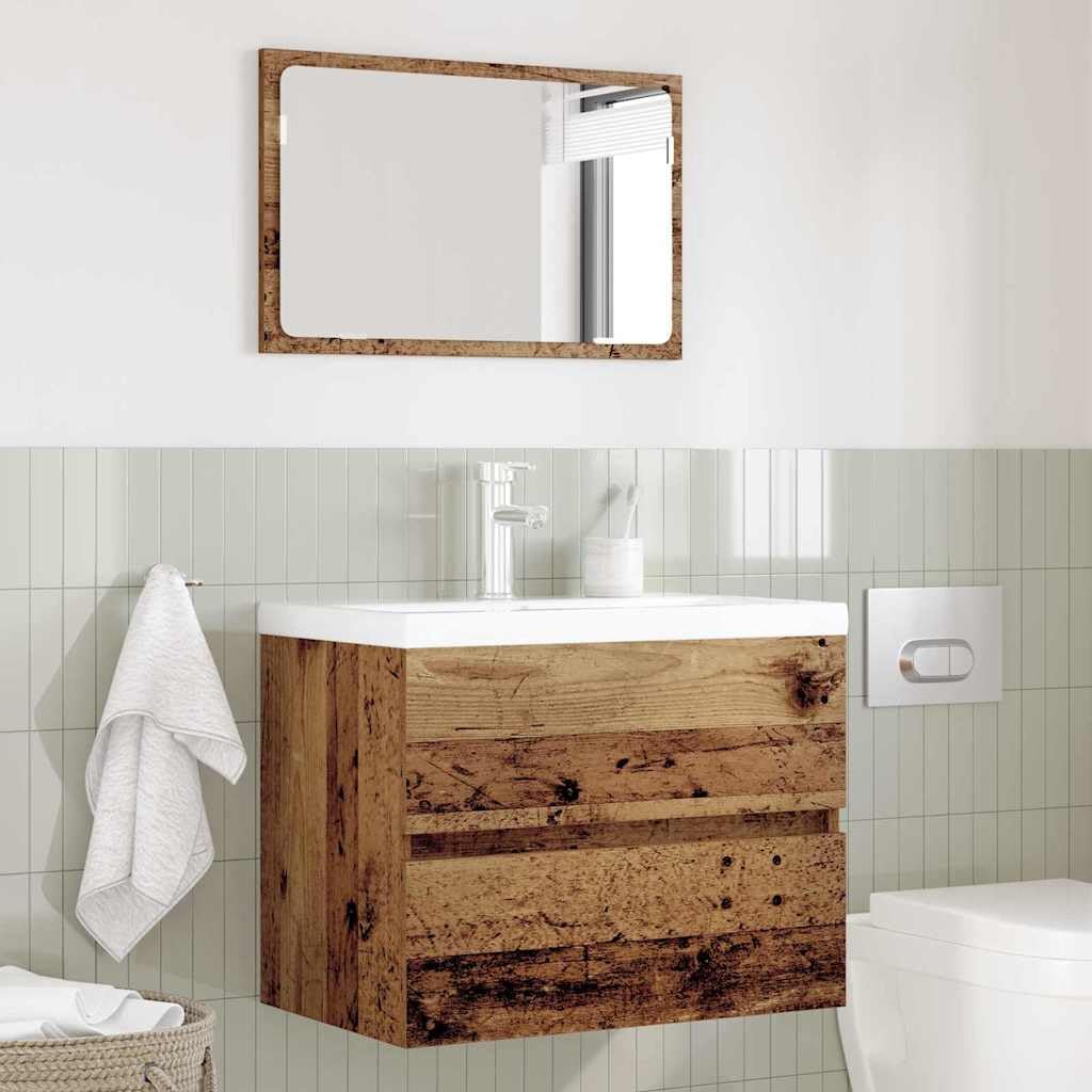 Juego de muebles de baño 2 piezas Madera Vieja 57 x 37 x 45 cm