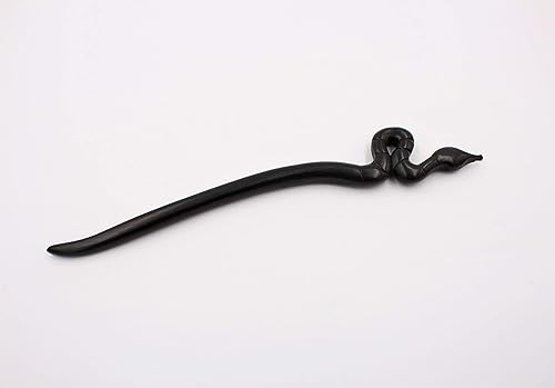 Miniatura 4 de REAL SIC Palillos de madera natural para mujer, horquilla de pelo de animal, estilo bohemio, sostenible, retro, bohemio, para cabello largo