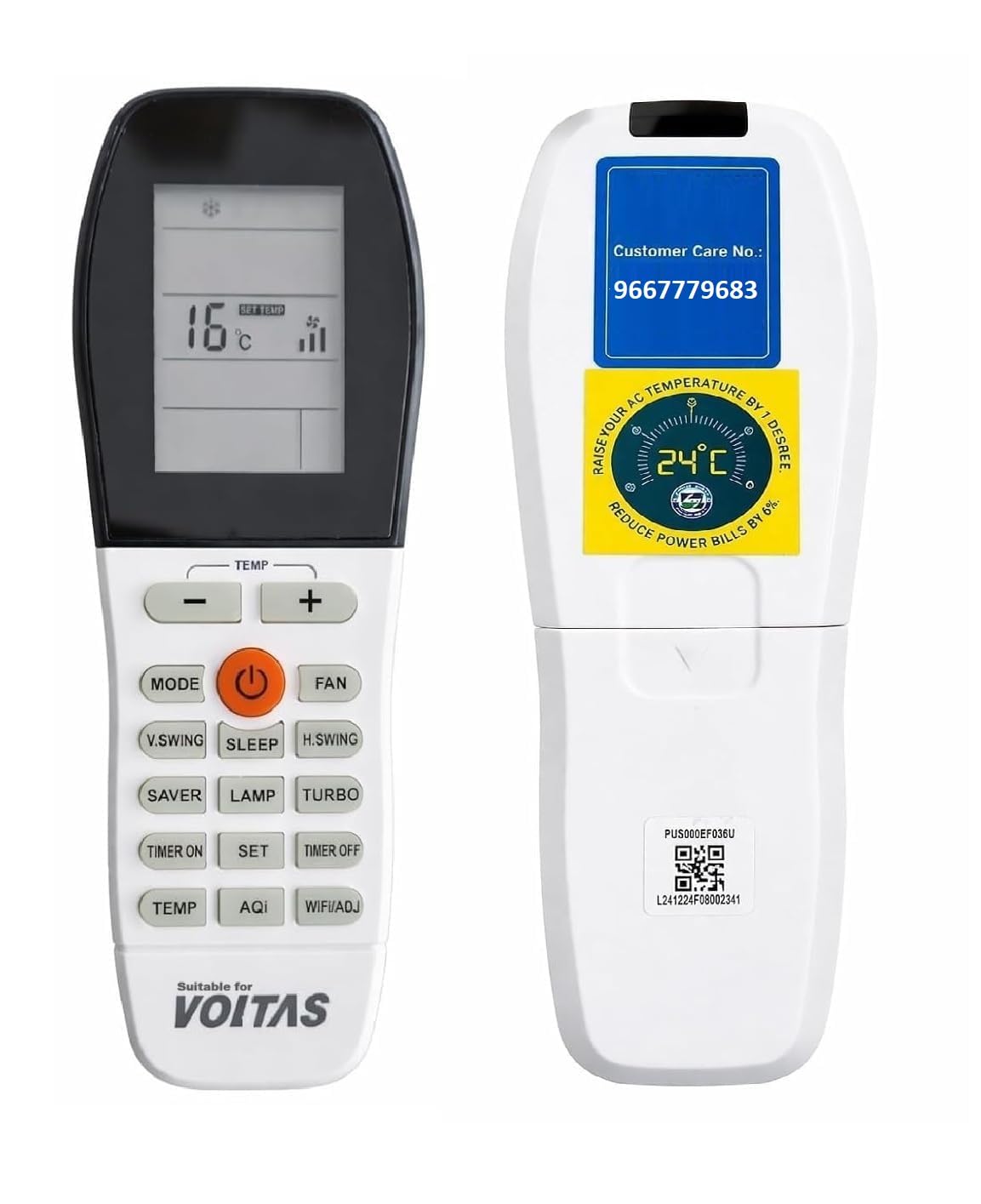 5 Years Warranty Ac Remote Compatible for Voltas Inverter Split 1.5Ton Ac Remote No-248, WiFi/Adj Function, White-picture-17