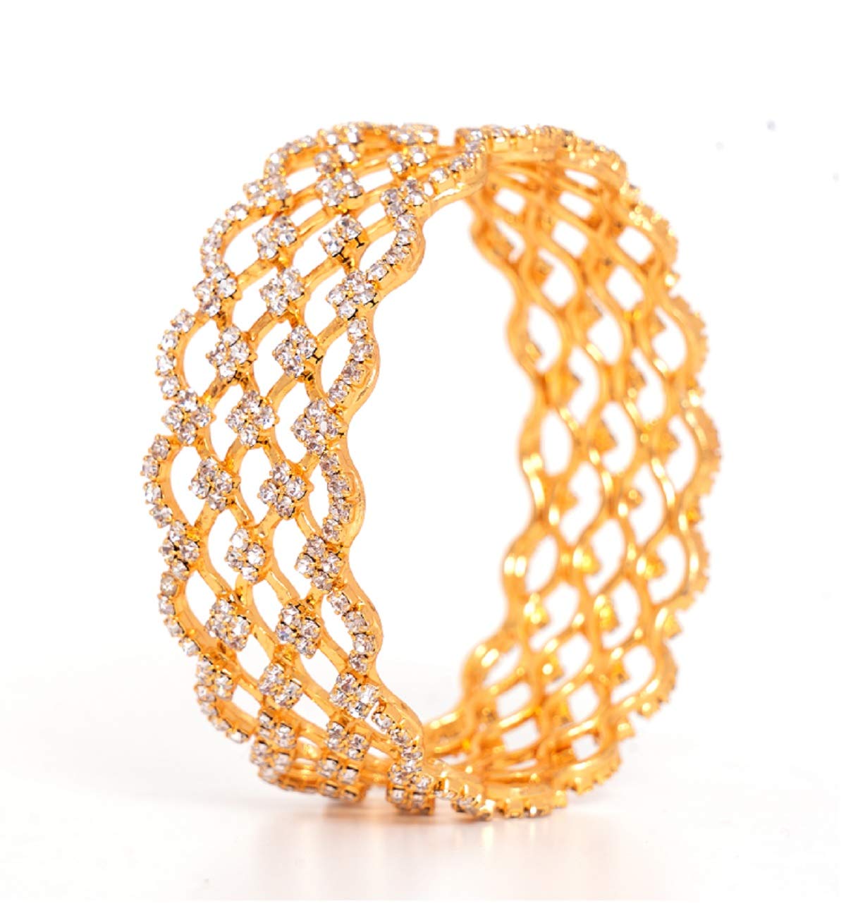 AFJ GOLD Copper Gold Plated Bangles Set for Women (Yellow) (B07Y5FM2KT) Amazon Price History, Amazon Price Tracker