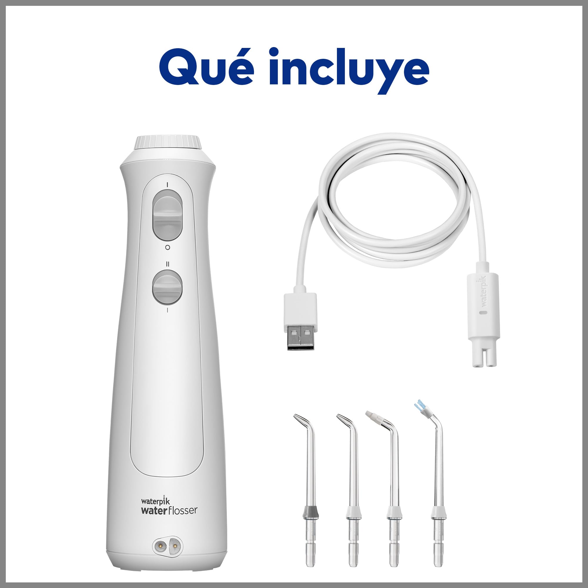 Waterpik Irrigador Dental Inalámbrico WF-13, Cepillo Eléctrico Recargable, Elimina Placa, Portátil Blanco
