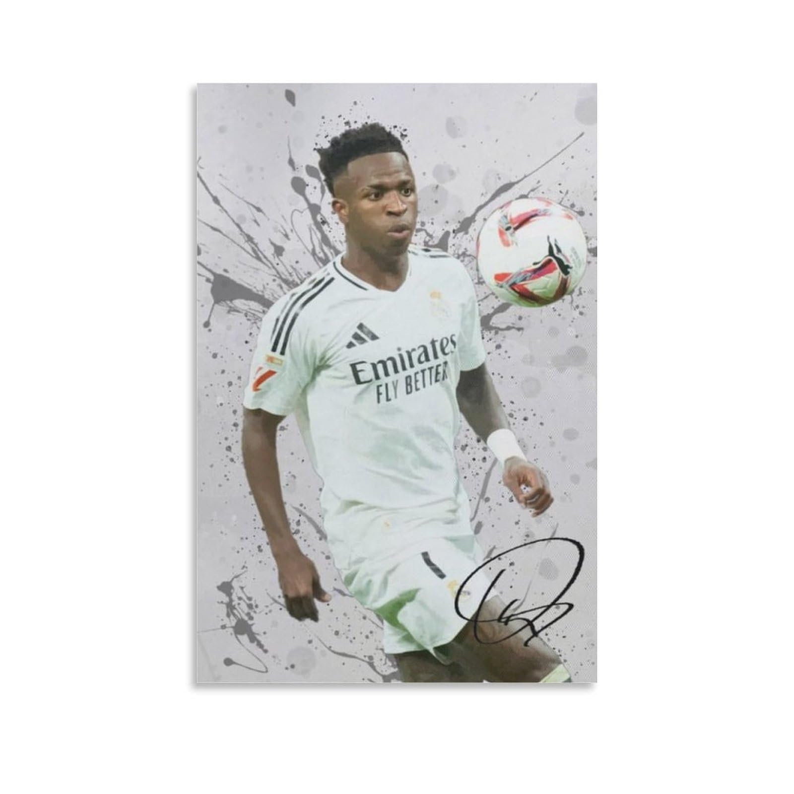 ASUIU Vinicius Jr Canvas Poster Picture Print Wall Art Poster Painting Canvas Posters Artworks Room Aesthetic 08x12inch(20x30cm)