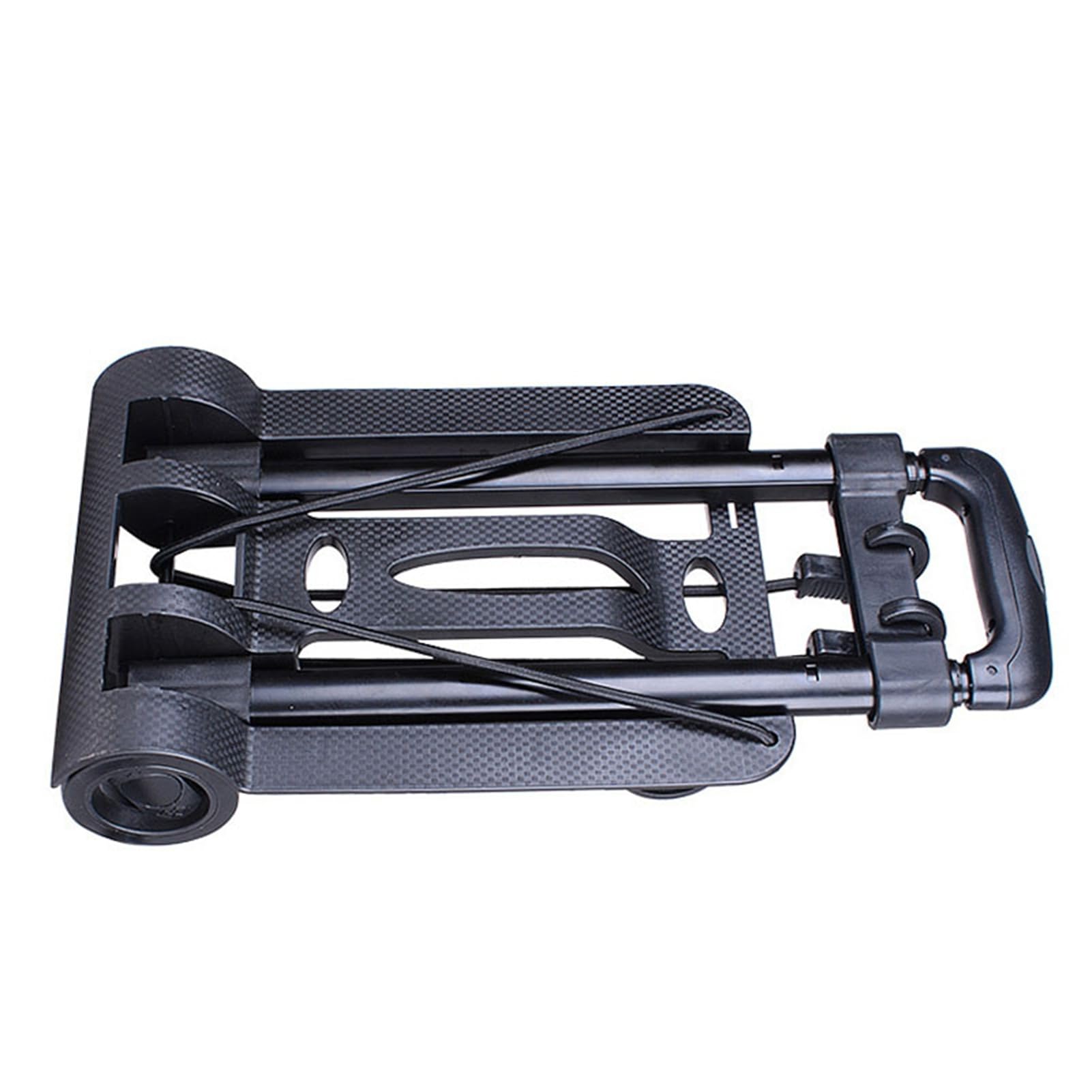 POENVFPO Carretilla de Mano Plegable, Carrito de ABS y Hierro con Ruedas, Carretilla de Mano Plegable para Viajes, Compras en la Oficina, Capacidad de 110 Libras, Barra de Tracción de 35 Pulgadas,