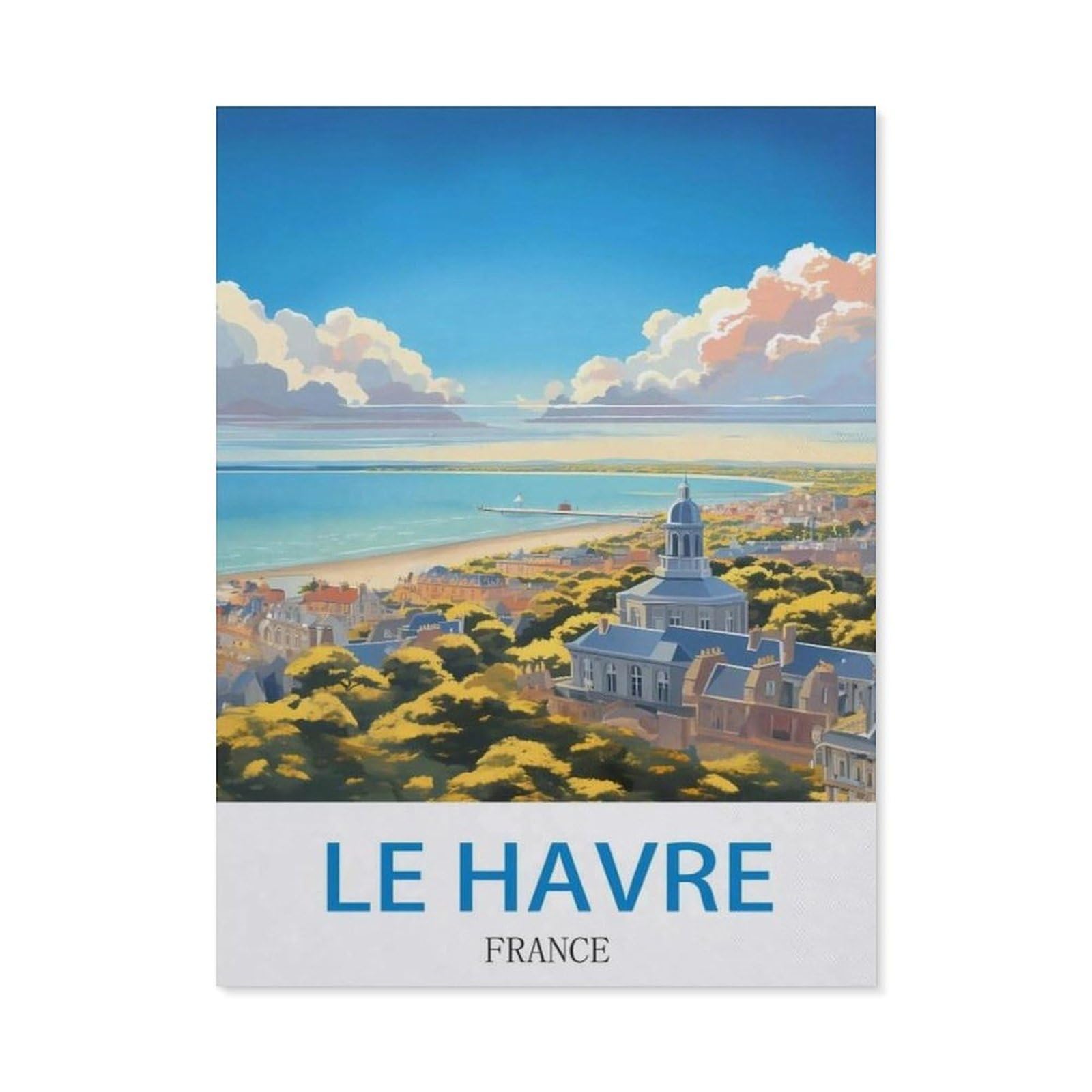 BEAYODKP Diamond Painting Kits for Adults and Kids，Le Havre France