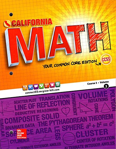 California Math Your Common Core Edition Course 3 Volume 2