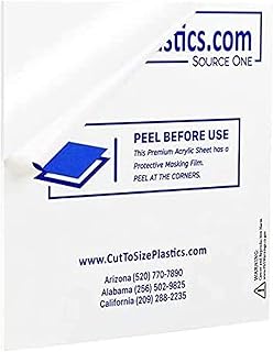 SOURCEONE.ORG Premium 1/4 Clear Acrylic PlexiGlass Sheet (10" X 10")