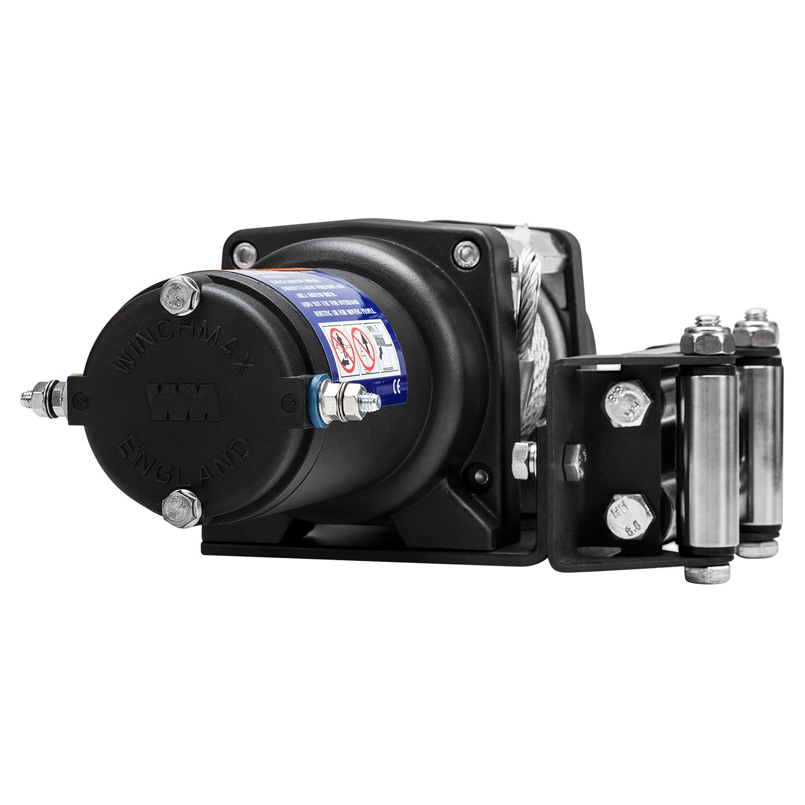 Winchmax 3.000 Libras (1.361 kg) Cabrestante eléctrico de 24V de Grado Militar. Marina. Remolque de Barco. Mando a Distancia inalámbrico Doble.