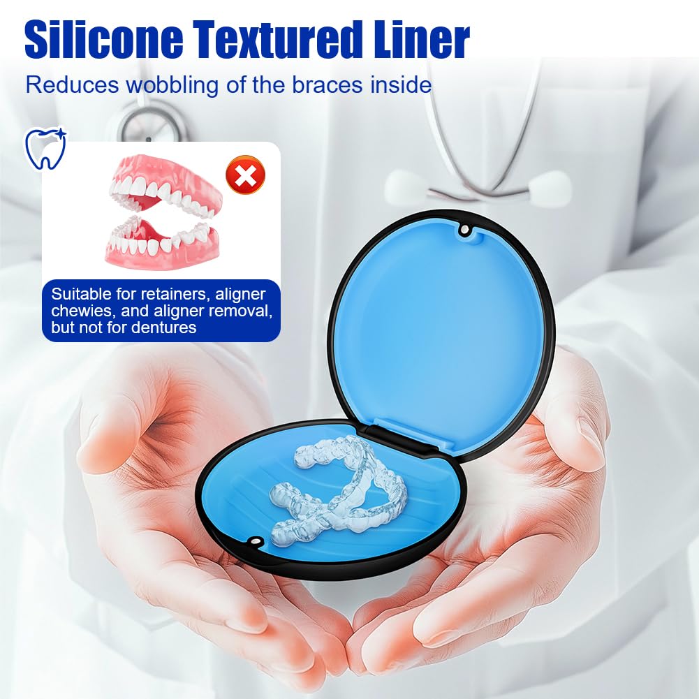 Flintronic Caja Férula Dental Ortodoncia Almacenamiento Funda Alineadores Aparatos Dentales Resistente Fácil Limpiar 2 Herramientas