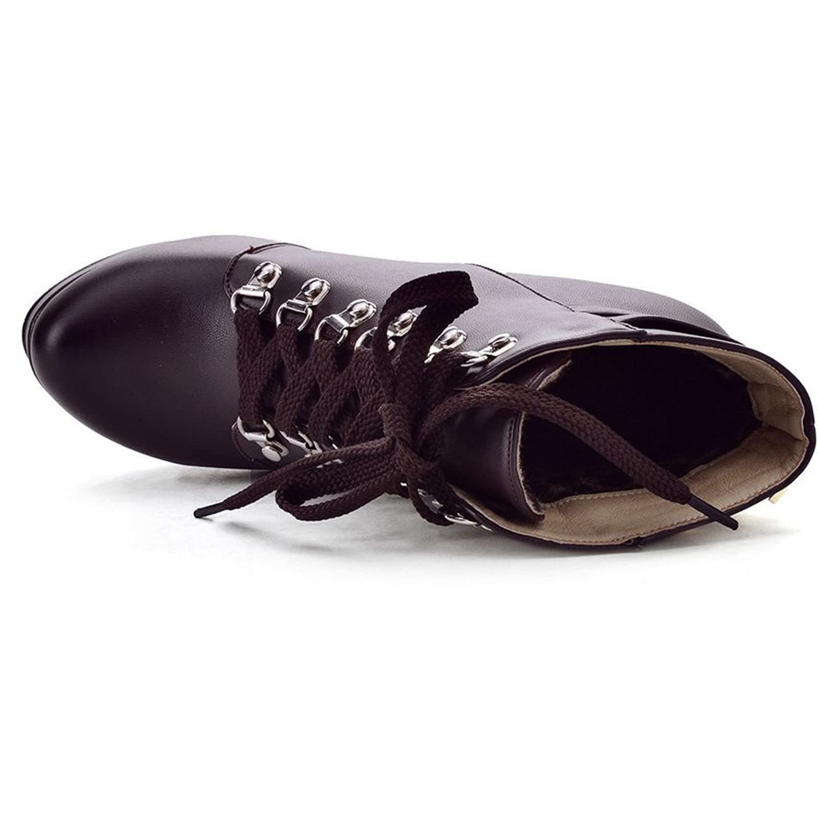 Stivali Morbidi Scarpe da Donna Stivali alla con Stampa Leopardata Stivali da Donna con Suola Spessa Tacco Spesso Stivali da Donna Traspiranti con Punta e Tacco Spesso Stivali Alti Senza Tacco