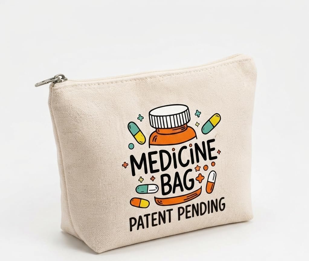 Nity Canvas First Aid Kit Pouch | Printed Medicine Storage Zipper Bag | Portable & Spacious Emergency Kit Organizer Pouch | Perfect for Hiking, Travel, Camping, Home (Pack of 1)-image-49