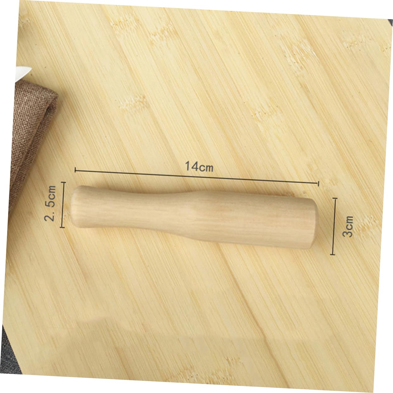 UTHCLO Ergonomic Wooden Pestle Stick Unvarnished Wood Long Handle Ideal for Mojito Muddling Cocktail Making