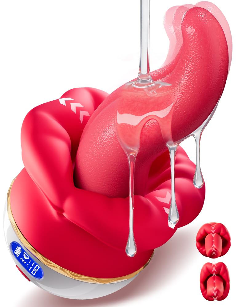 Rose Sex Toys Vibrator for Women - 5 in 1 Adult Toys Tongue Vibrators Thrusting Sex Toy with