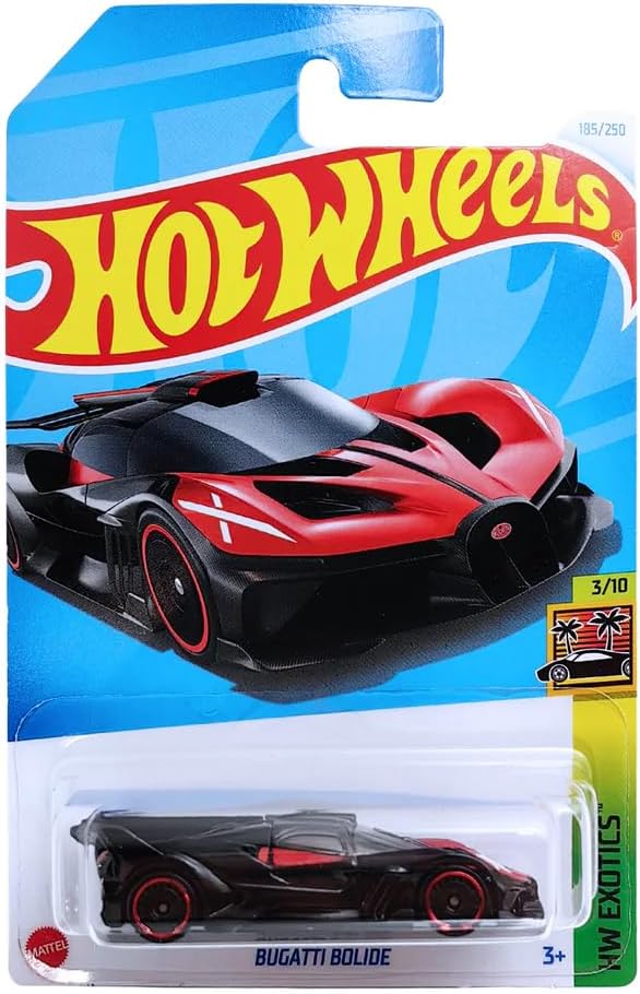 Hot Wheels 1:64 Scale Bugatti Bolide HW Exotics for Ages 3 and Up by Small CLAP (Black)