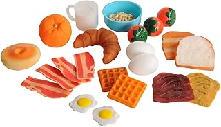 Kaplan Early Learning Life-Size Pretend Play Breakfast Meal Set - 24 Pieces, Kitchen Play Food for Kids