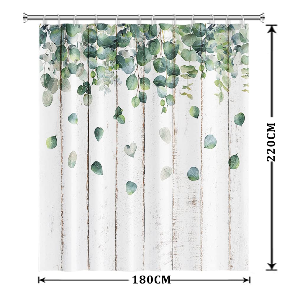 Uiiooazy Green Eucalyptus Shower Curtain - Image 3
