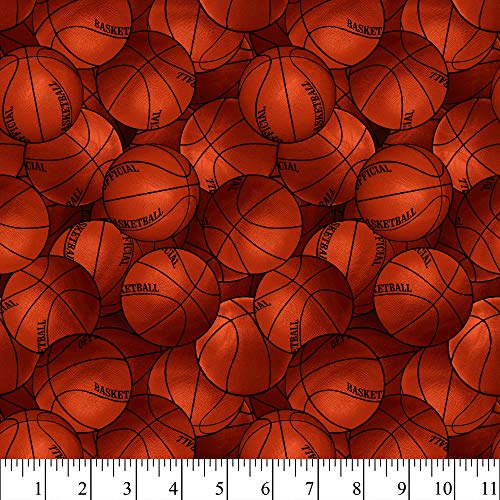 Premium Basketball Cotton Fabric - Perfect for Quilting, Crafts, and Home Décor by The Yard 3 Premium Basketball Cotton Fabric - Perfect for Quilting, Crafts, and Home Décor by The Yard - Image 2