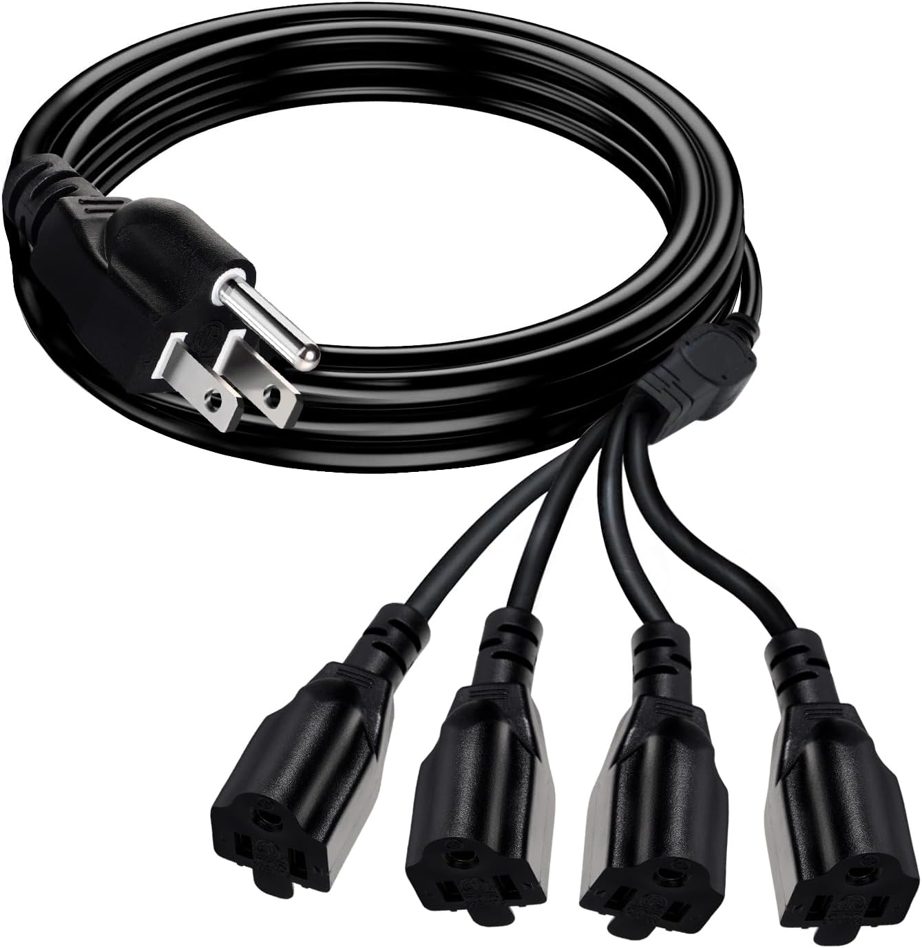 YOTIGER 1 to 4 Splitter Extension Cord, Max 16.6 FT End to