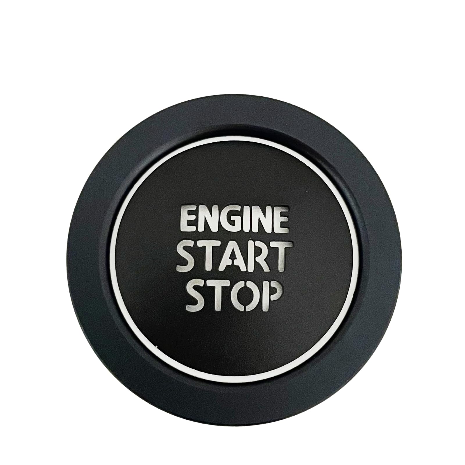 Engine Push Start Stop Button Cover Trim for Toyota Tacoma, Car Accessories Interior Trims for Tacoma, Aluminum Alloy, Black