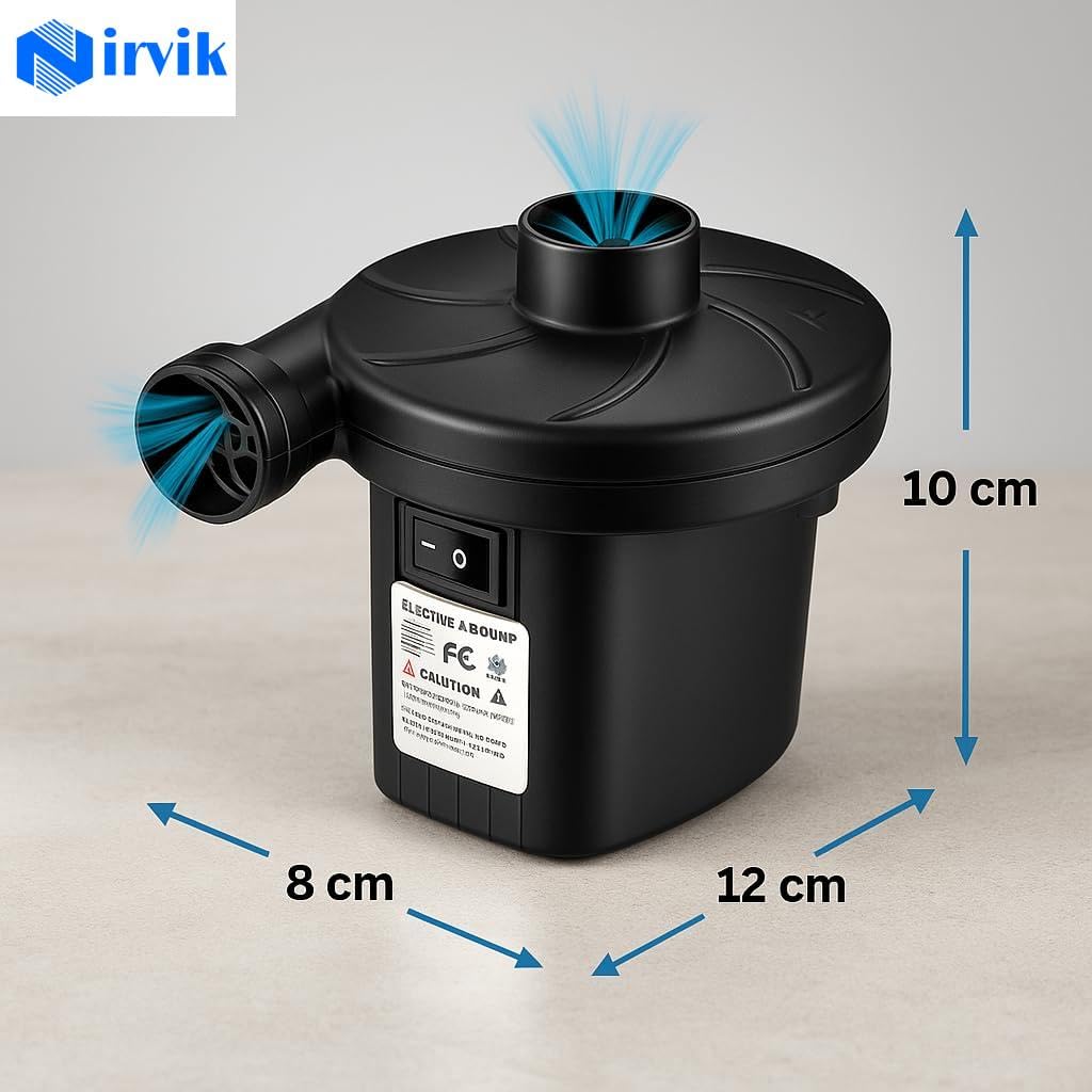Nirvik Electric Air Pump for Inflatable Swimming Pools, Air Beds & Toys 3