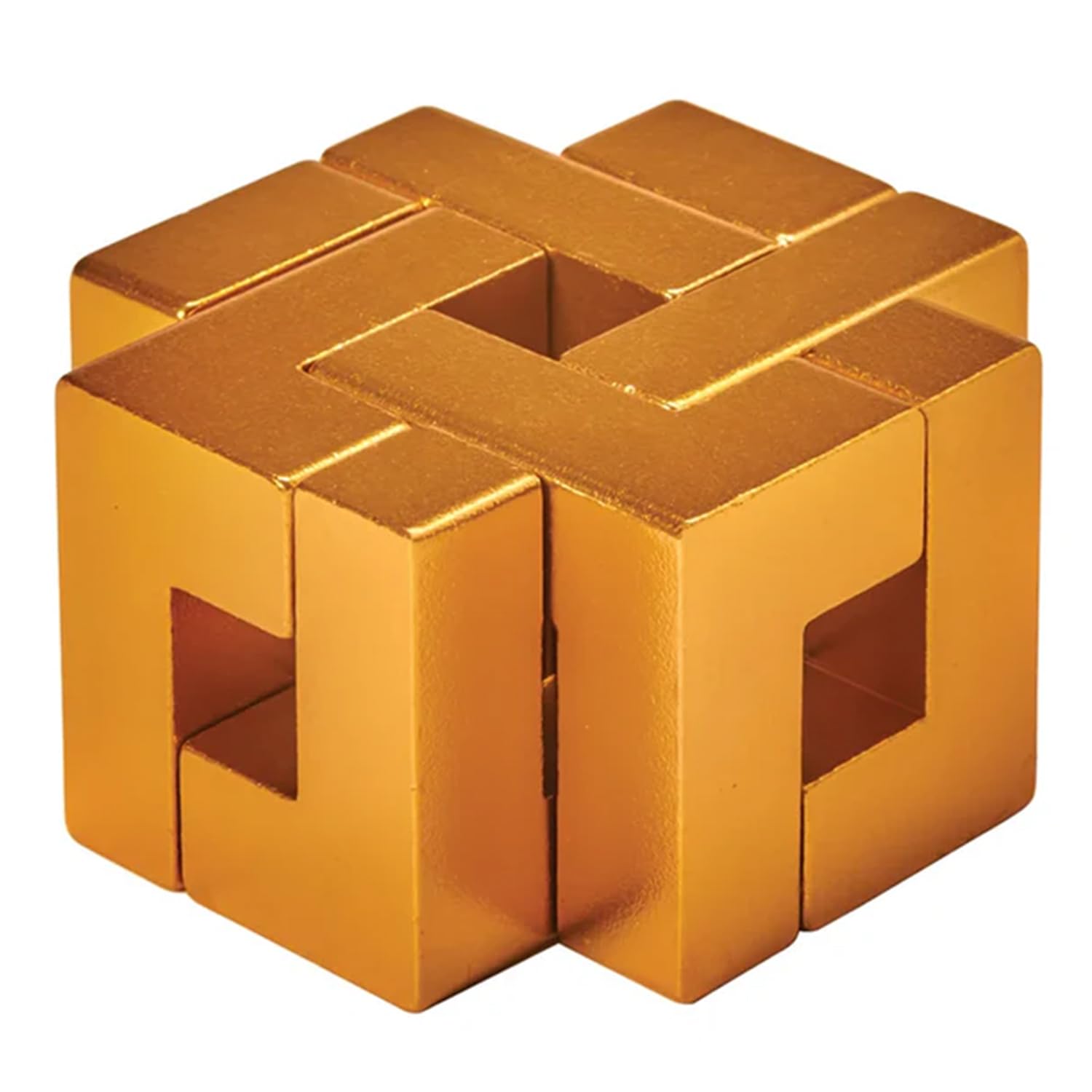 Bits and Pieces Metal Brain Teaser Puzzle - Green Hashtag Disentanglement Puzzle, 3D Assembly Puzzles for Adults