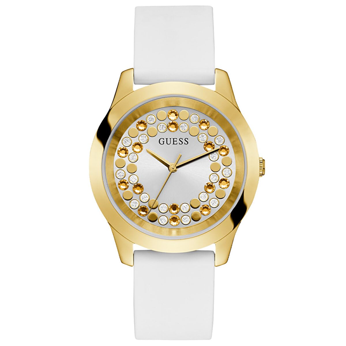GUESS Women Silver Round Stainless Steel Dial Analog Watch-U1357L2M (B0BQZGJ92Q) Amazon Price History, Amazon Price Tracker