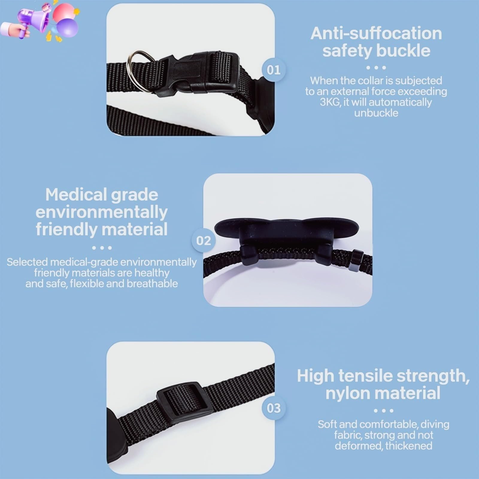 Collar Rastreador GPS Para Gatos Y Perros - Sin Cuota Mensual, Compatible IOS/Android, Resistente Al Agua IP67