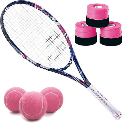 Babolat B'Fly - Raqueta de tenis con 3 overgrips y 3 pelotas de tenis rosas