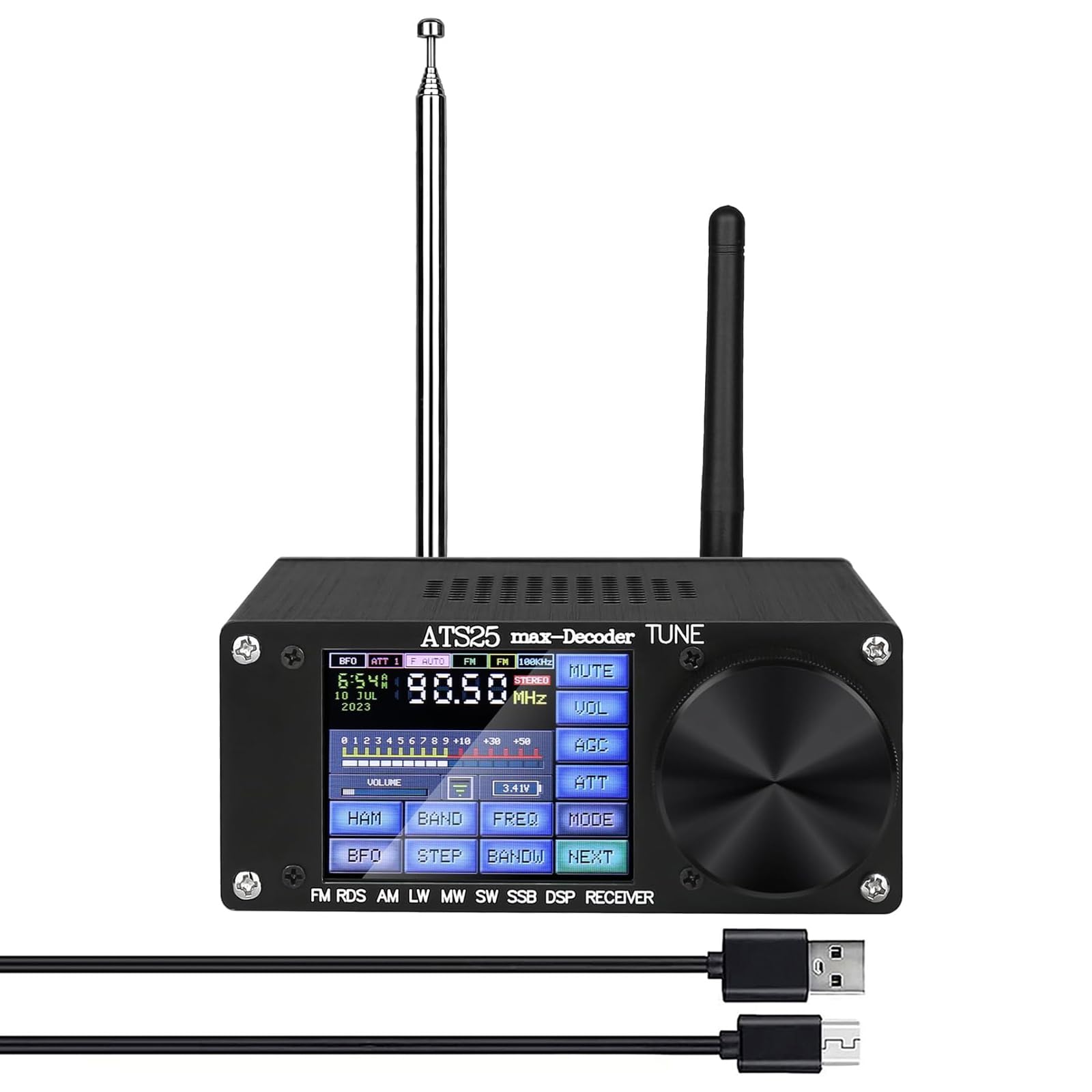 MAXラジオ Amazon | ATS25 Max-Decoder Si4732 ポータブル短波ラジオ