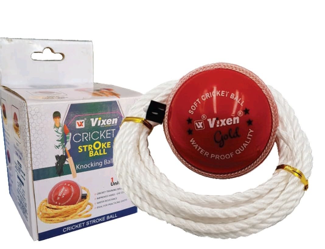 Vixen Cricket Stroke Ball Gold PVC Ball with Rope 3.5 MTR : Amazon