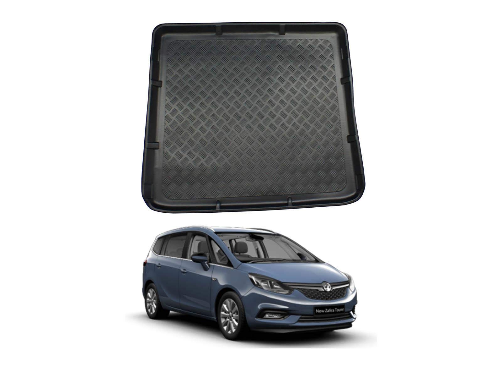 NOMAD Boot Liner for Vauxhall Zafira C 2012-2019 Recyclable Plastic (PE) Tailored Fit Car Floor Protector Guard Tray Black Custom Fitted Accessory Dog Friendly Waterproof with Raised Edges