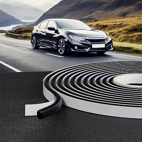 Universal Autotür Türdichtung Gummidichtung, 1 Stück Butylrundschnur 4m Gummiprofil Türdichtung, Auto -Türkantenschutz, Schwarz