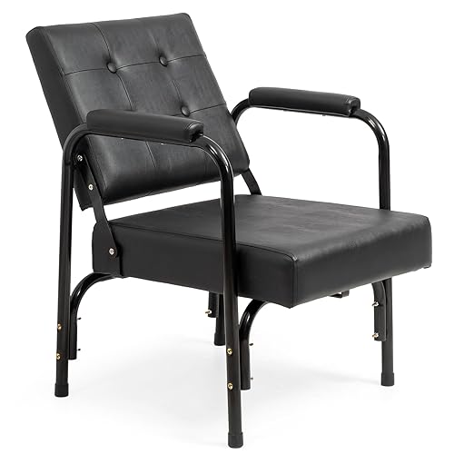 Winado Silla de champú reclinable automático, silla de peluquería portátil con respaldo inclinado, equipo de belleza de spa resistente para