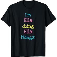 Ella Cute Personalized Text Kids Gift Top for Girls T-Shirt