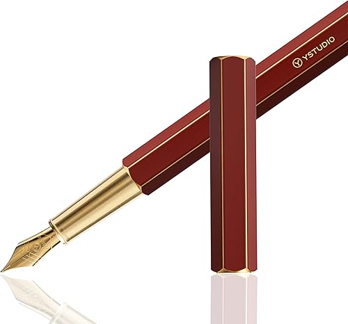 ワイスタジオ(Ystudio) Y-studio YS-STAT-42 Classic Revolve - Pluma estilográfica, talla M, color rojo