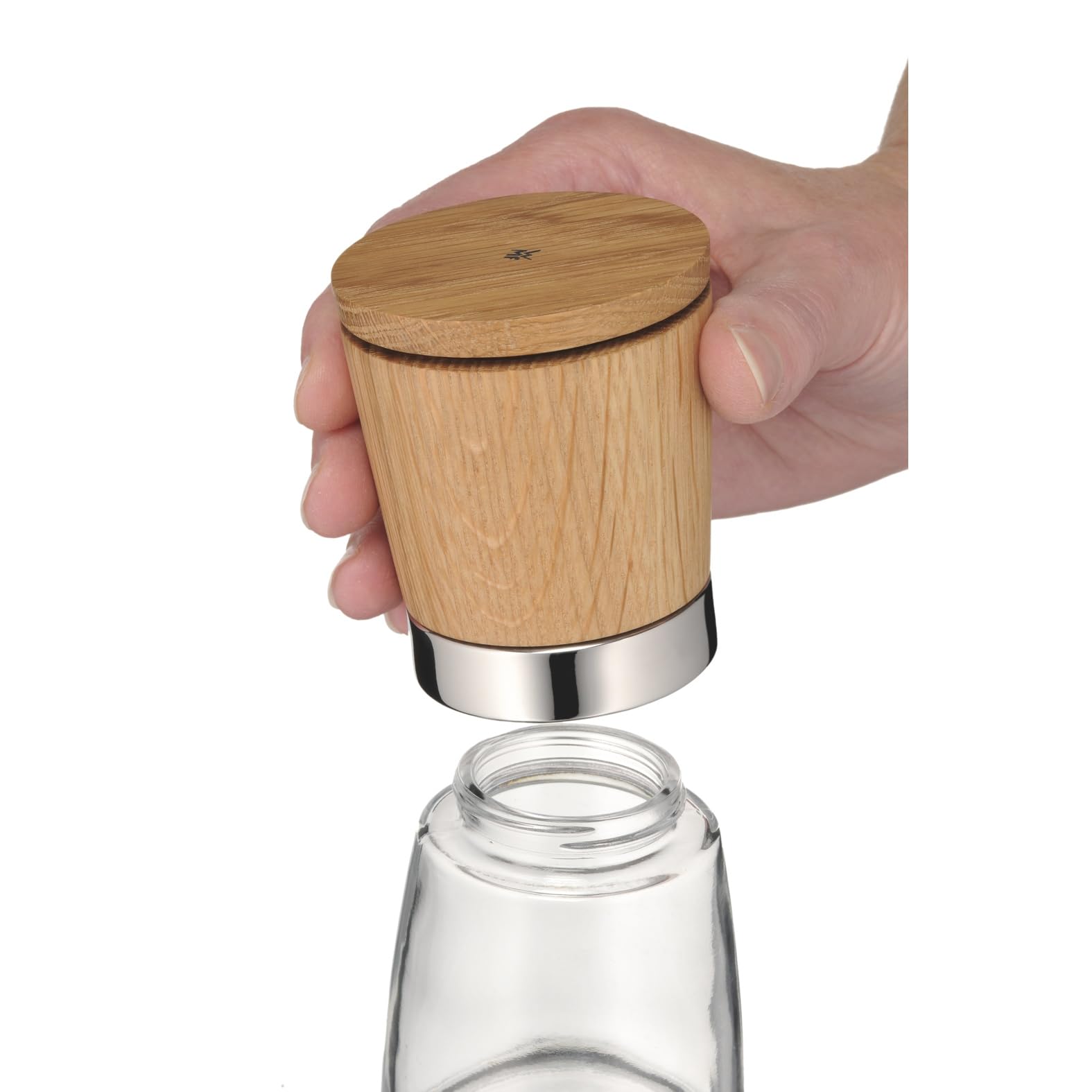 WMF Ceramill Nature Salz und Pfeffermühle Set 2-teilig, Gewürzmühle holz, unbefüllt, für Salz, Pfeffer, Chilli, Salzmühle, Pfeffermühle Holz, Grinder, Keramikmahlwerk
