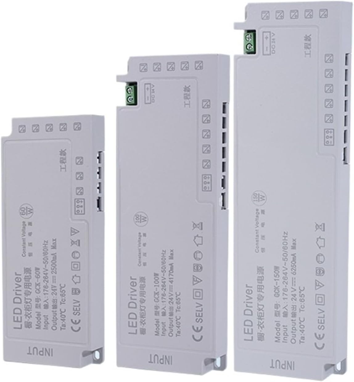 LED Ultra-Thin Wardrobe Light Dedicated Power Switch 12V/24V Wine Cabinet Light Induction Port Transformer Driver(Sub Control-Touch)