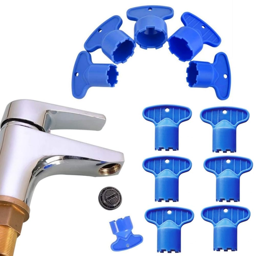 pz/set ABS Chiave di riparazione per aeratore rubinetto nascosto Chiave maschio Filettatura Chiave di ricambio per la rimozione del filtro del rubinetto di risparmio idrico, 10 set, Chiave per aerato