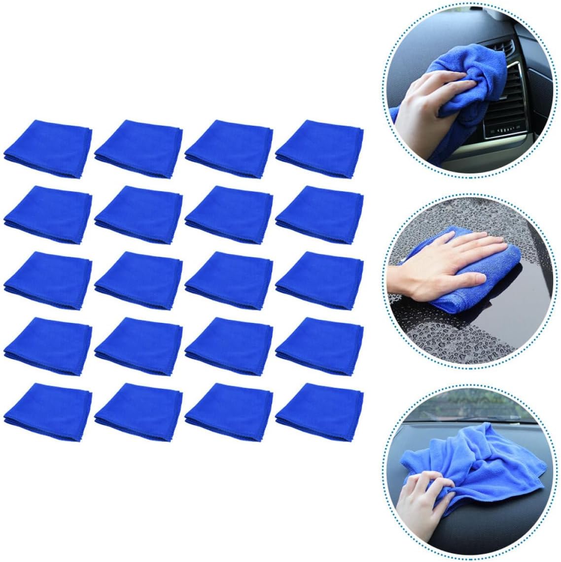 50pcs Microfiber Car Washing Cloths Super Absorbent Auto Drying Towels for Exterior and Interior Use