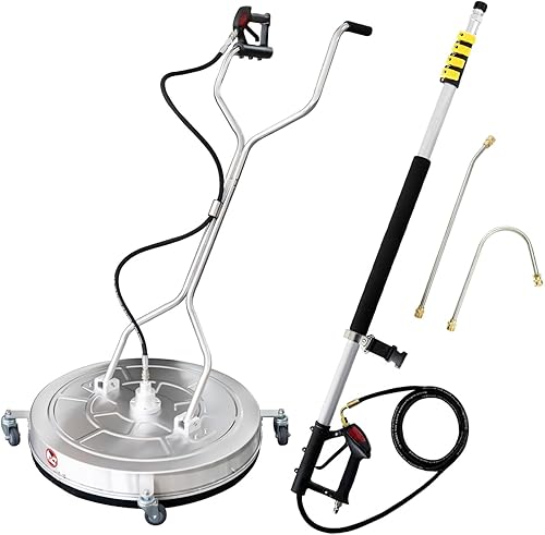 janz Limpiador de superficies de 30 pulgadas y varita telescópica de 24 pies