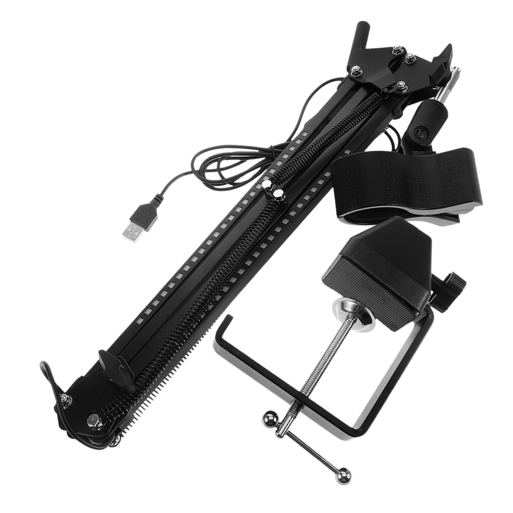 Rgb Mikrofonarmstativ mit Tischhalterung, 1 Satz, Schwarz