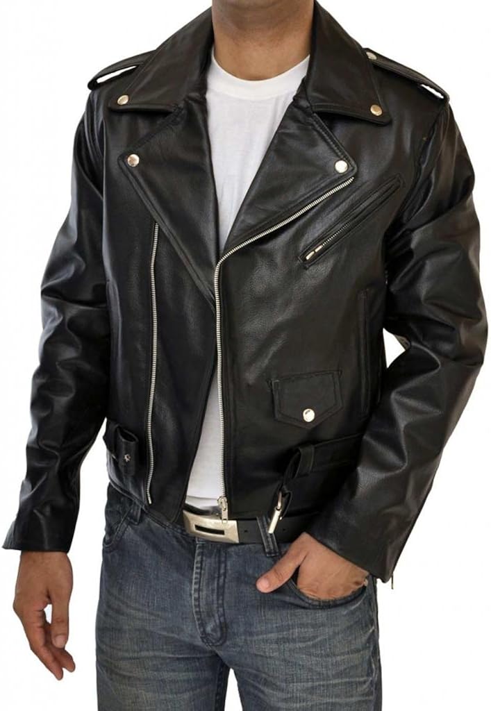 Amazon.com: DashX Arnold Schwarzenegger Terminator - Chaqueta de piel,  Negro, XXL : Ropa, Zapatos y Joyería
