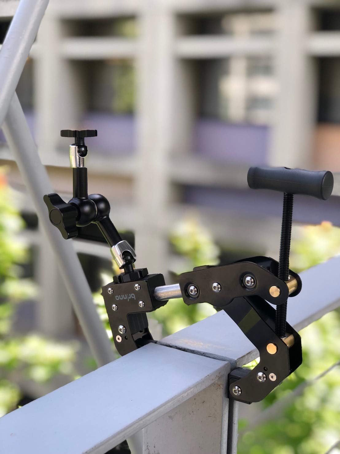 Discount Brinno ACC1000P Camera Clamp Plus - Large, Industrial, Heavy-Duty Camera Mounting Kit with Magic Arm and Extension Poles - Adjust to Any Surfaces, 360° Rotating Tripod - Universal ¼” Female Thread
