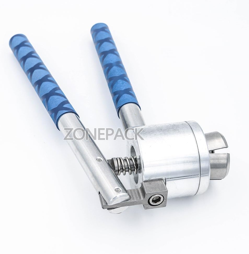 ZONEPACK Perfume Bottle Capping Machine 13mm Stainless Steel Lid Crimper Hand Sealing Machine Manual Gland Pliers Medical Crimper Handle Anti-Skid Perfume Bottle Aluminum Caps (13mm)