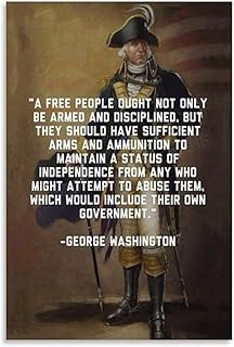 George Washington Quote - The Right to Bear Arms Retro Poster Wall Art Paintings Canvas Wall Decor Home Decor Living Room Decor Aesthetic 16x24inch(40x60cm) Unframe-Style