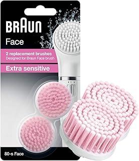 براون فرشاة بديلة للبشرة الحساسة للغاية قابلة لاعادة التعبئة، عبوة مزدوجة، 80-S Face