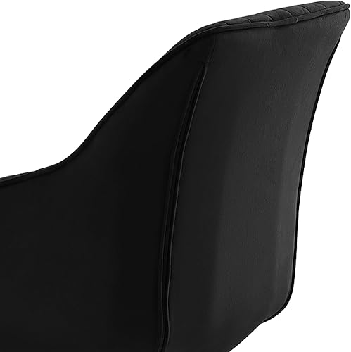 Miniatura 9 de Volans Silla de escritorio moderna sin ruedas, sillas giratorias tapizadas con patas chapadas en oro, silla de oficina de terciopelo para el hogar,