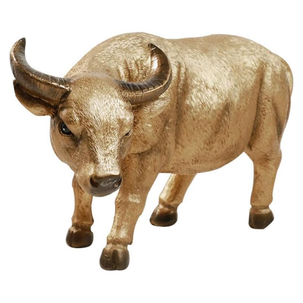 CTRLZS Cow Statue Gift Bull Piggy Bank Coin Coin Penny Collectible Piggy Bank Cow Sculpture Gold