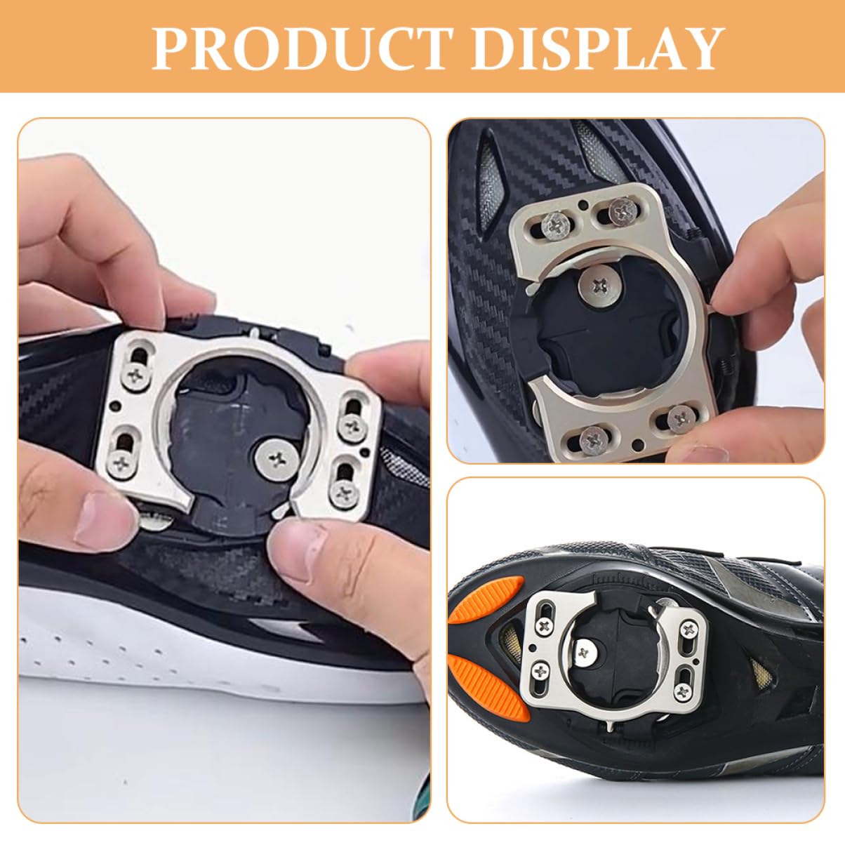 2pezzi Tacchetti Per Bici Da Strada Copripedali Da Ciclismo Adattatore Per Tacchette Sgancio Rapido Accessori Per Pedali Bicicletta Convertitore Per Tacche Piastra Per Scarpe Cicli