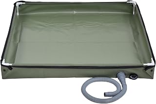 Awning Base, Shower Basin, Plegable Diseño Impermeable Material Drenaje Agujero Portátil Easy Setup Lightweight, Tent Awning for Pet Bath, Camping, Travel